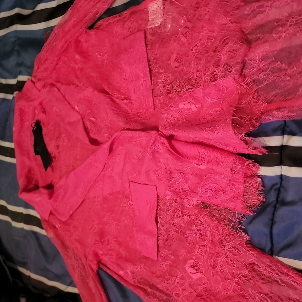 lace pants and jacket suit